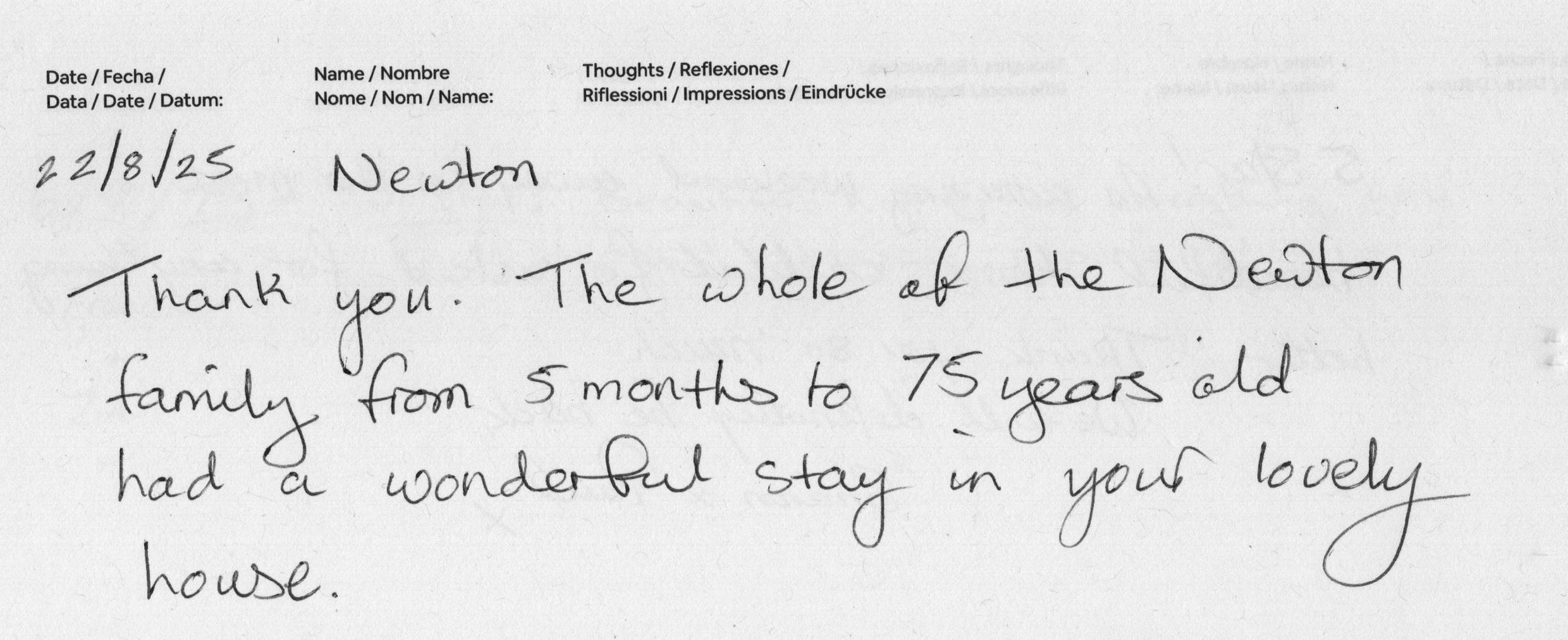 Testimonial from Newton